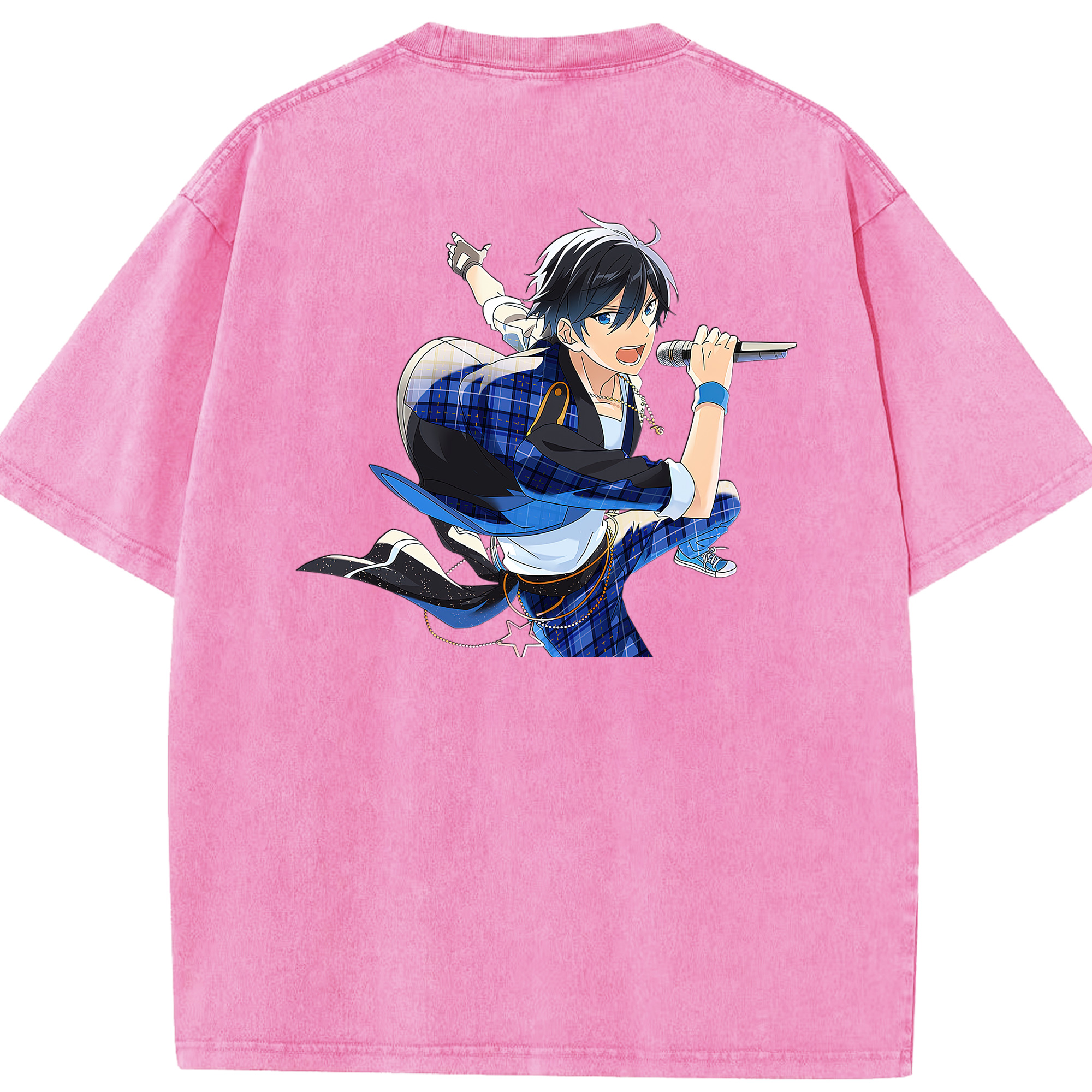 （画像用） あんさんぶるスターズ! Ensemble Stars 綿100% ヴィンテージ風 半袖Tシャツ（背面プリント）